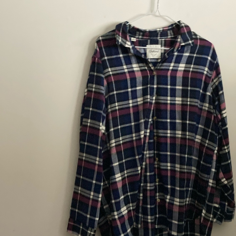 Karen Scott new large cotton mock neck shirt